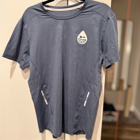 Runner Blue Short Sleeve Men's Tee with Rumble Boxing Jab logo - Picture 1 of 5